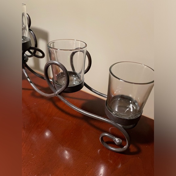 ๐ค Multi Scrolling Metal Wire/Glass Candle Holder - Picture 5 of 10